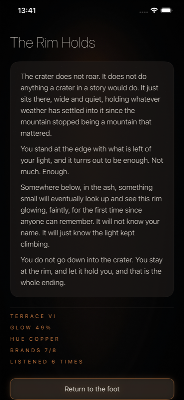 Ending — The Rim Holds